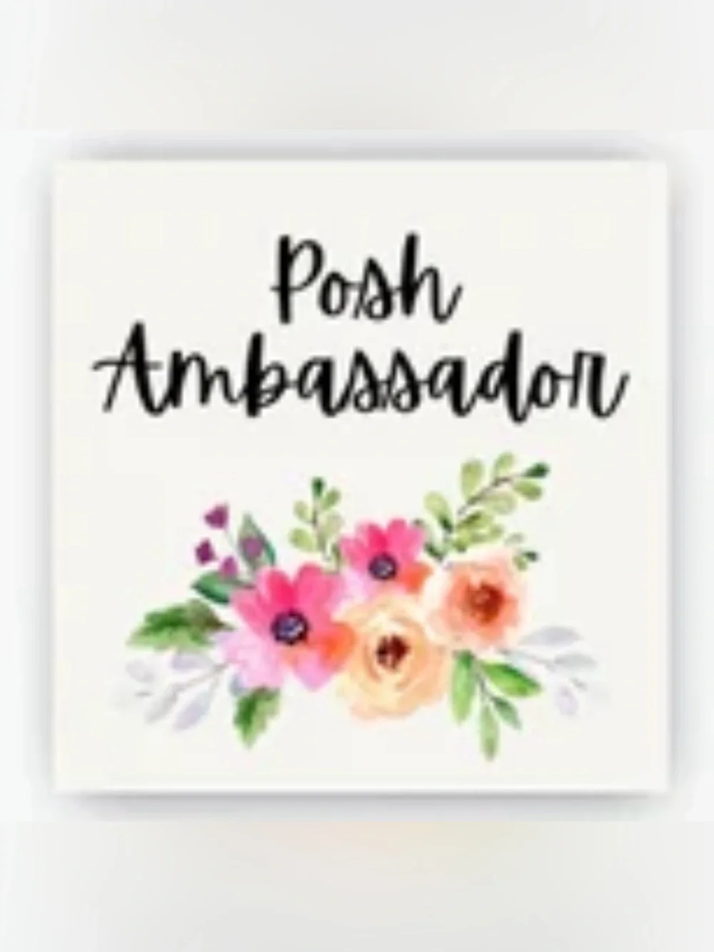 Posh Ambassador Floral Graphic Sign - Pink Peach Green